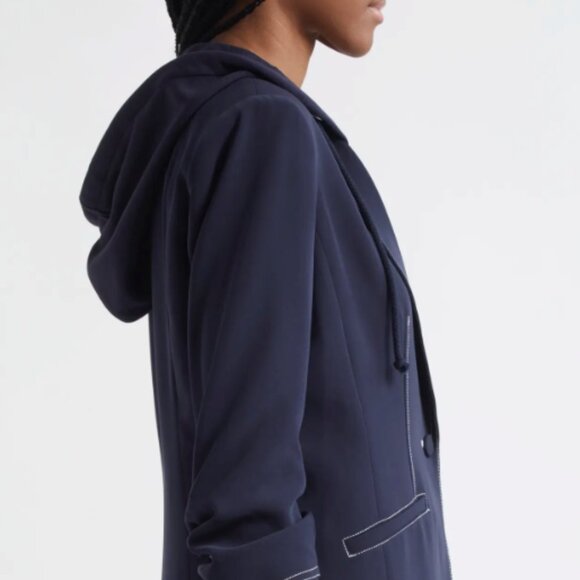 Cinq a Sept Khloe Denim Blazer with Hood - Picture 3 of 4